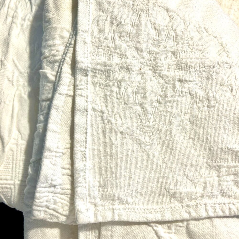 Ralph Lauren Blue Label Twin Bedspread White 100% Cotton Perfect Condition! - Picture 5 of 5